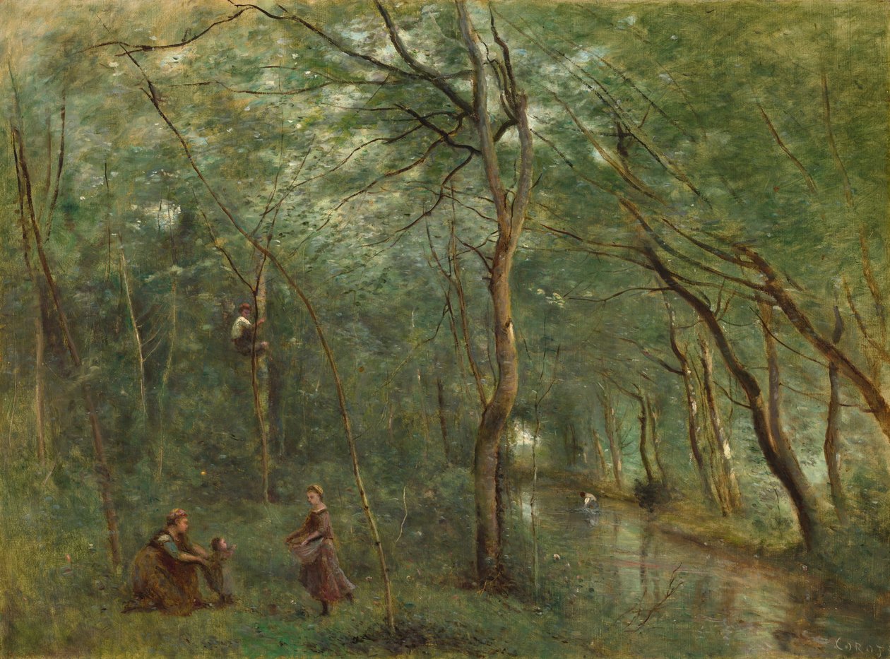 Die Aaljäger von Jean Baptiste Camille Corot