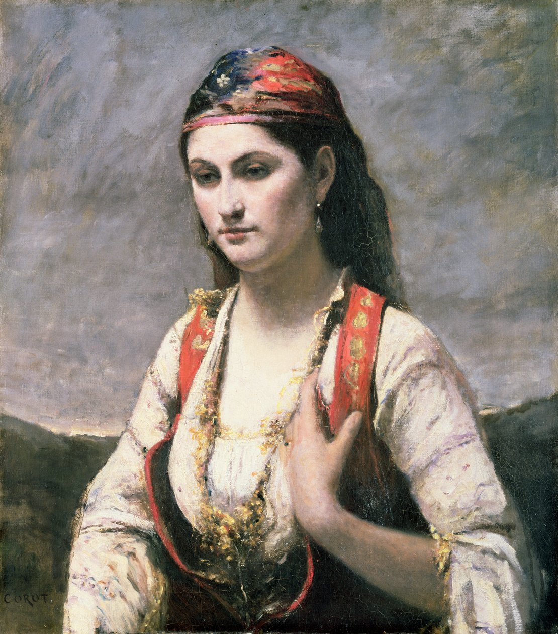Die junge Frau von Albano, 1872 von Jean Baptiste Camille Corot