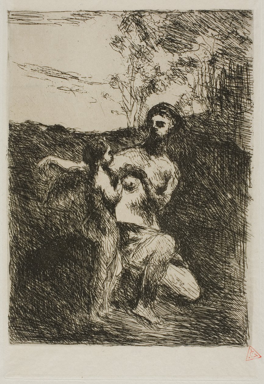 Venus schneidet Cupidos Flügel, erste Platte von Jean Baptiste Camille Corot