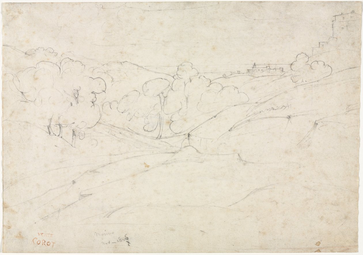 Ansicht von Marino von Jean Baptiste Camille Corot