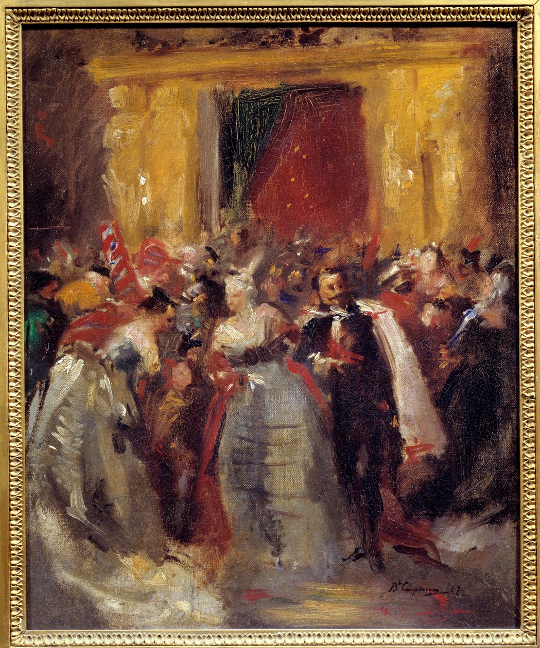 Ballkostüm im Palast der Tuilerien: Napoleon III. (1808-1873) und die Gräfin von Castiglione (1837-1899, berühmte italienische Kurtisane) (Virginia Elisabetta Luisa Carlotta Antonietta Teresa Maria Oldoini). Gemälde von Jean Baptiste (Jean-Baptiste) Carpea von Jean Baptiste Carpeaux