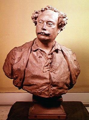 Porträt von Alexander Dumas fils (1802-70) (Terrakotta) von Jean Baptiste Carpeaux