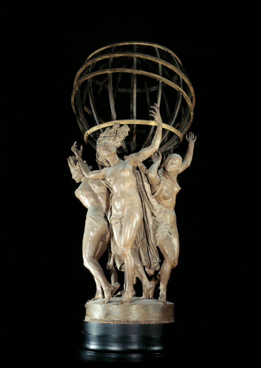 Die vier Teile der Welt, die die Erde tragen Skulptur von Jean Baptiste Carpeaux (1827-1875) 19. Jahrhundert Paris, Musée d