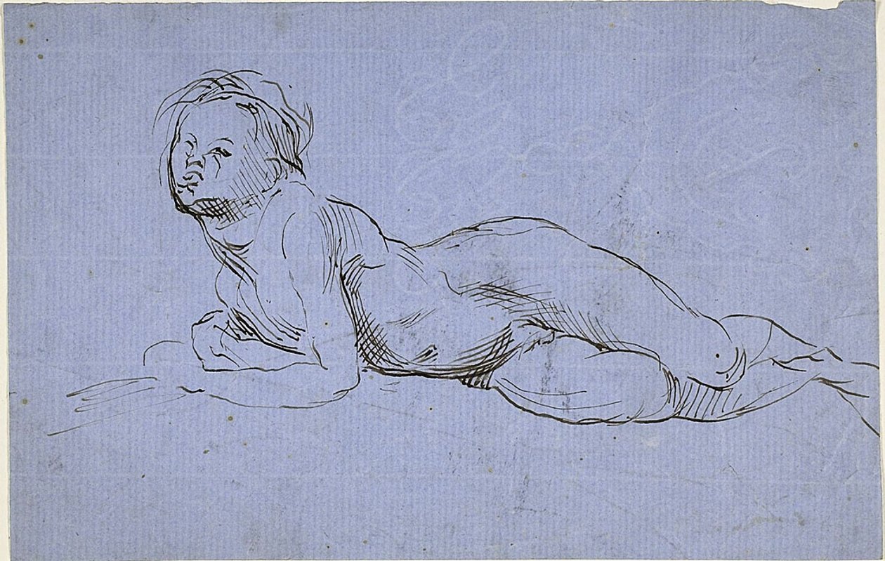 Junger liegender Junge von Jean Baptiste Carpeaux