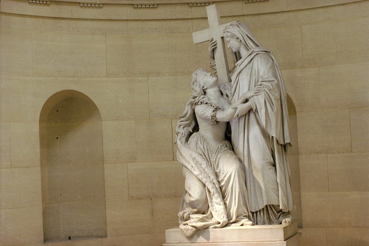 Marie Antoinette (1755-93) gehalten von der Religion, 1825 (Marmor) von Jean Baptiste Cortot