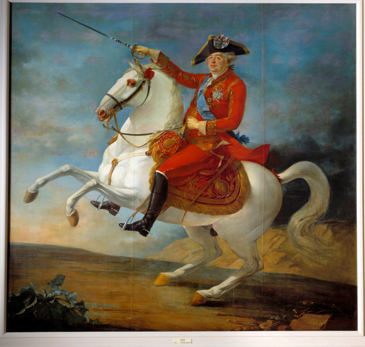 Reiterporträt von Ludwig XVI. (1754 - 1793) von Jean Baptiste Francois Carteaux