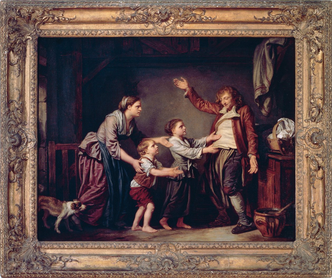 Die Rückkehr des Betrunkenen von Jean Baptiste Greuze
