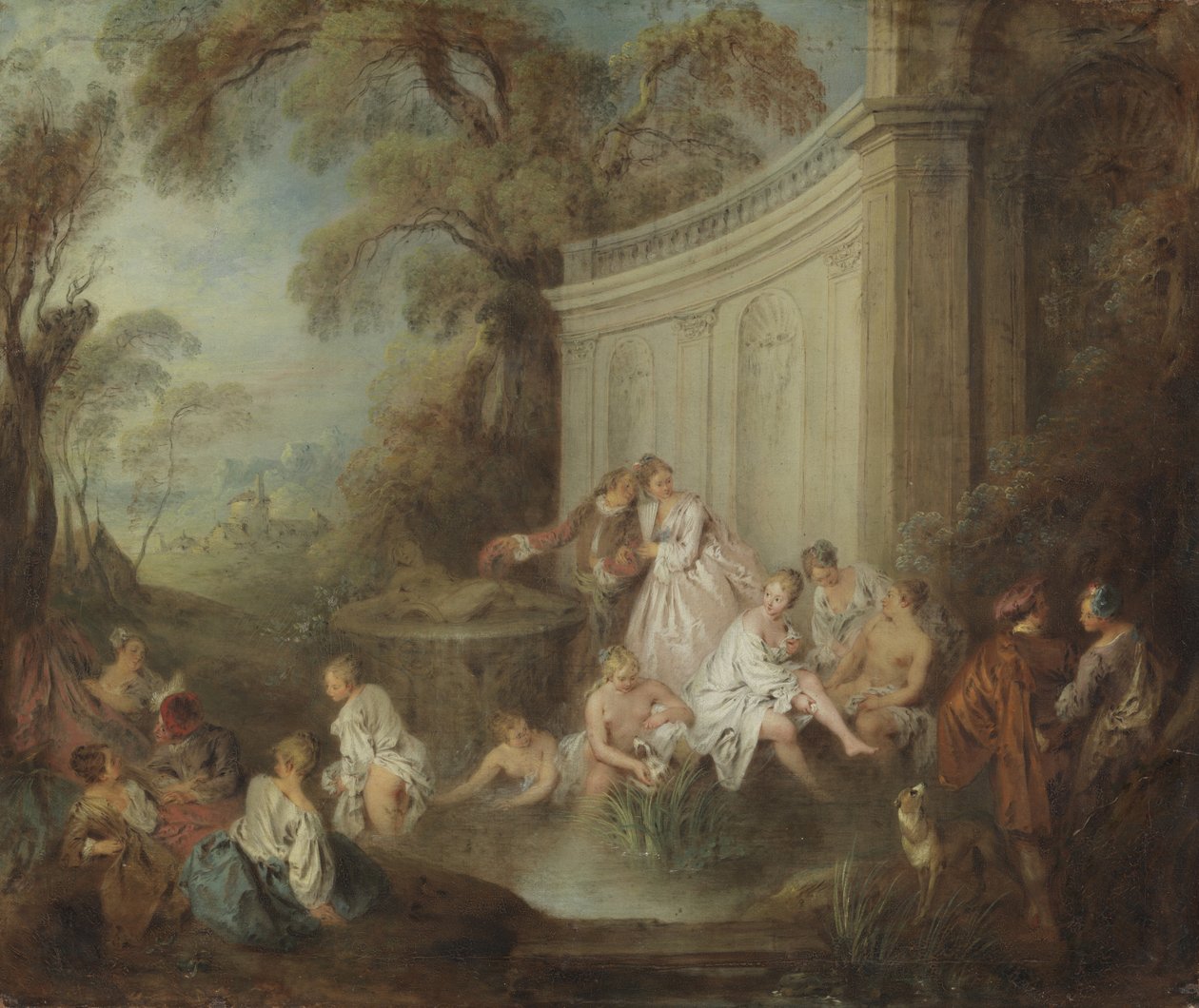 Badende im Park von Jean-Baptiste Joseph Pater