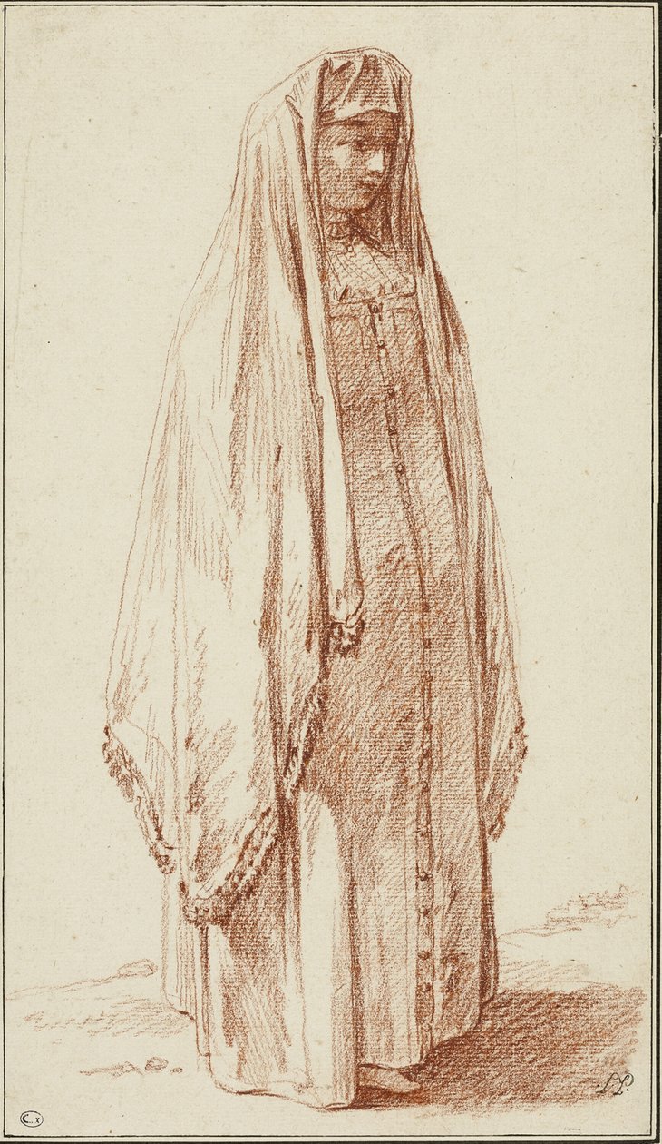 Eine Frau in russischer Tracht von Jean Baptiste Le Prince