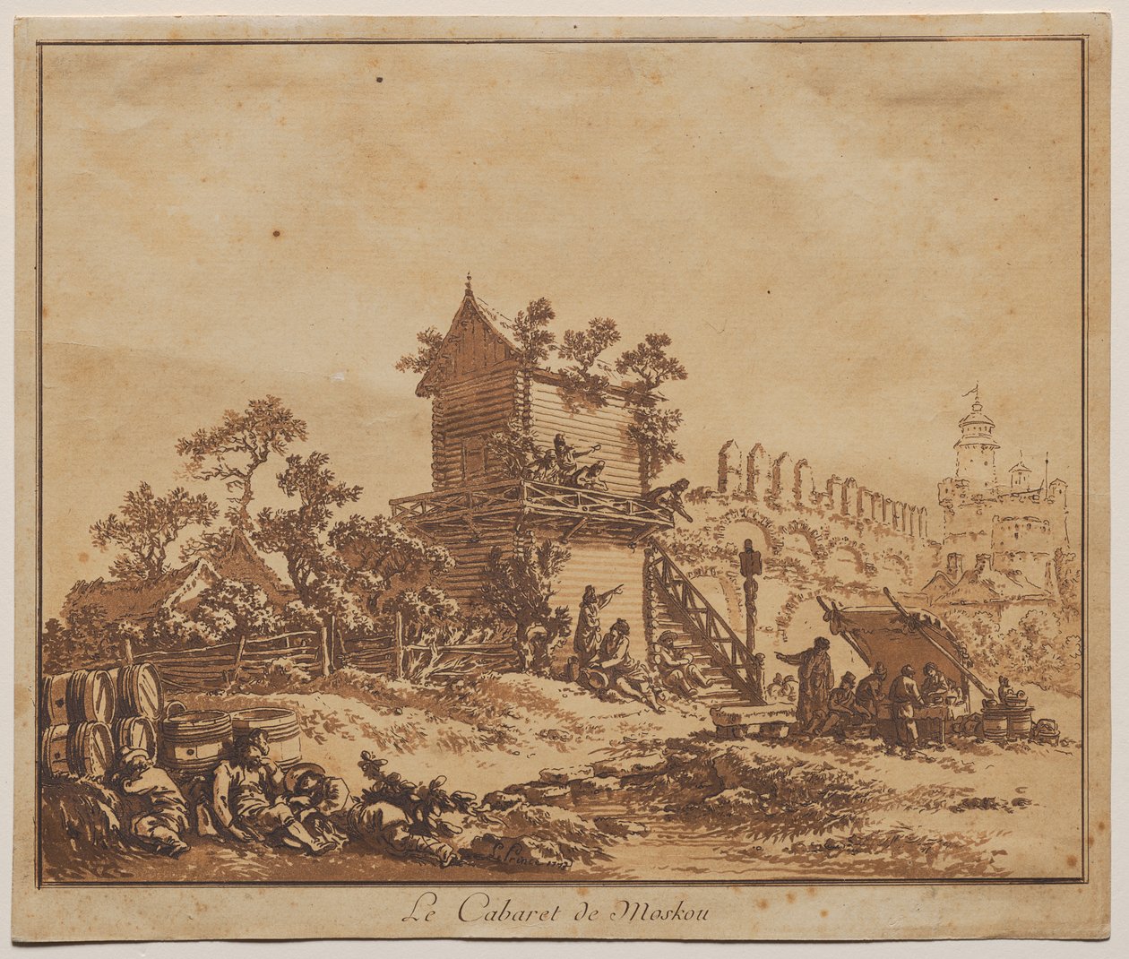 Die Moskauer Taverne (Le Cabaret de Moskou) von Jean Baptiste Le Prince