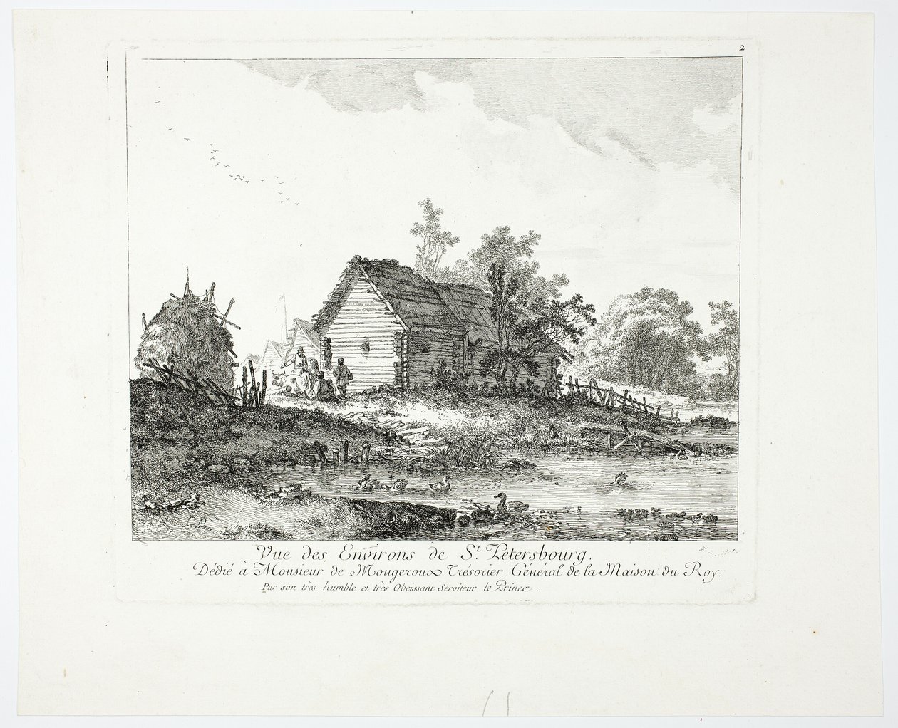 Blick in der Nähe von St. Petersburg von Jean Baptiste Le Prince