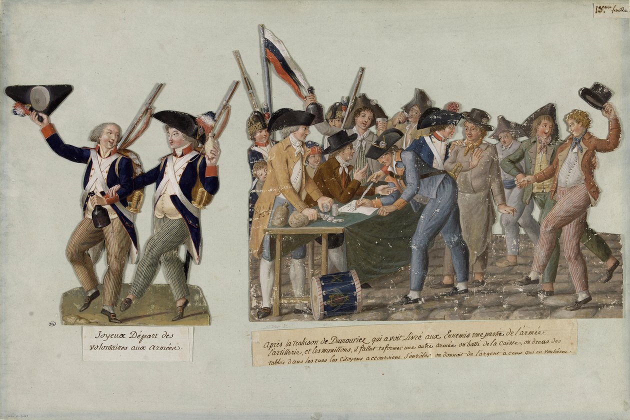 Der Aufbruch der Freiwilligen zu den Revolutionsarmeen von Jean Baptiste Lesueur