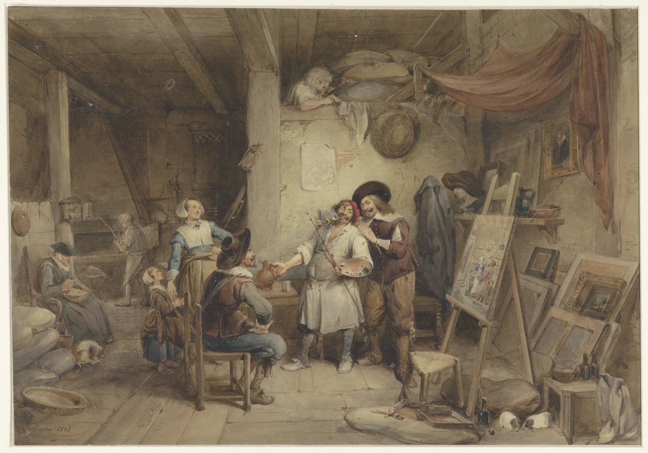 Adriaen Brouwer bei seinem Schüler J. van Craesbeek von Jean Baptiste Madou