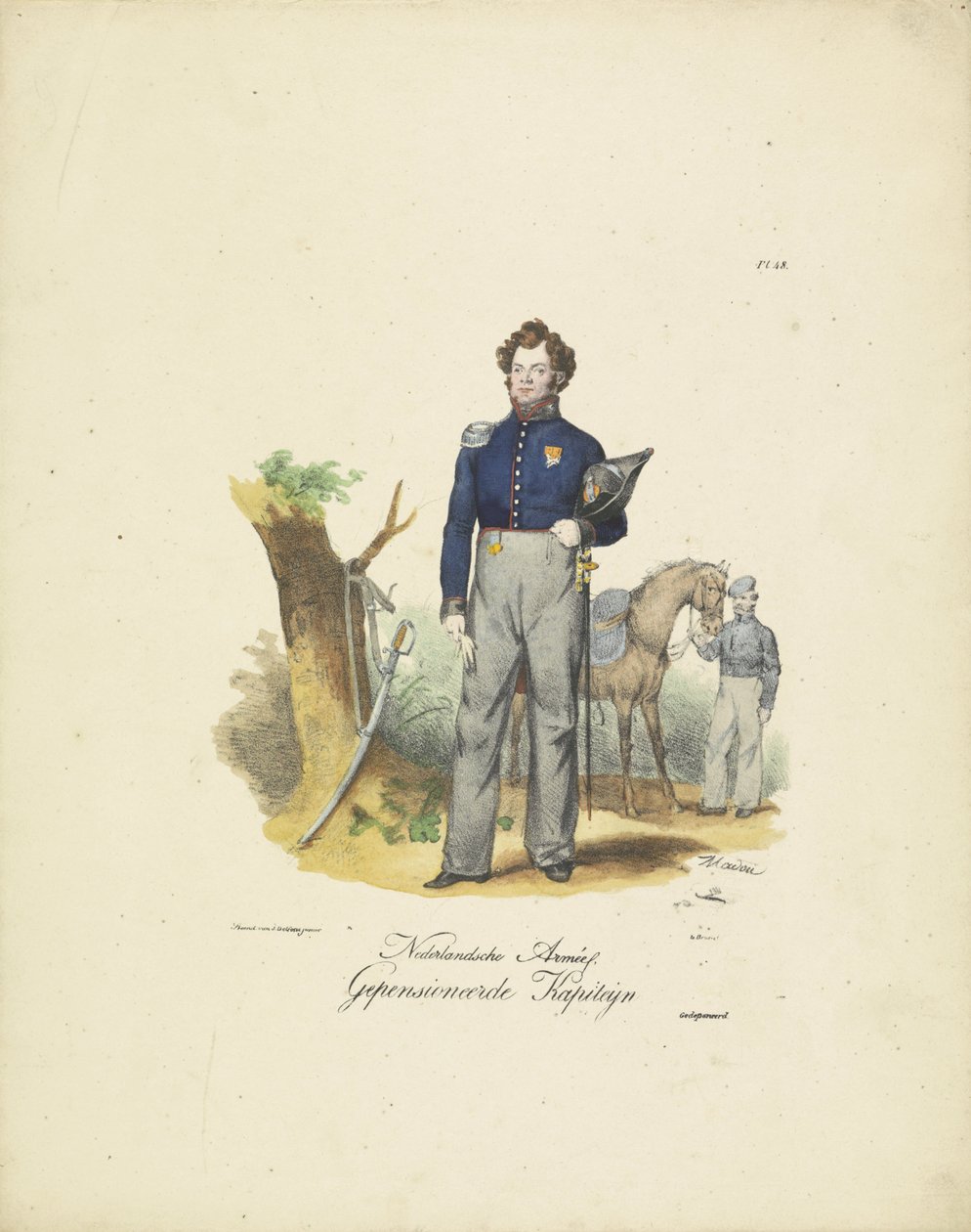Pensionierter Kapitän, 1820-1825 von Jean Baptiste Madou