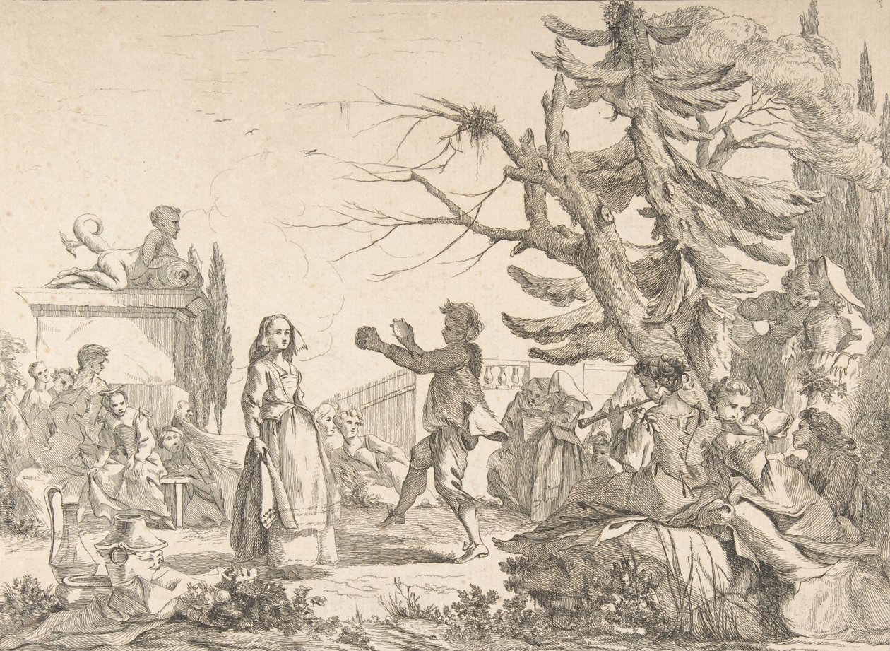 Improvisierter Tanz Le Bal improvisé, 1742 von Jean Baptiste Marie Pierre