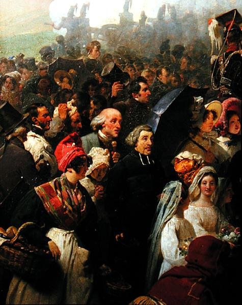 König Louis-Philippe (1773-1850) besucht das alte Schlachtfeld von Valmy, 8. Juni 1831 (Detail) von Jean Baptiste Mauzaisse
