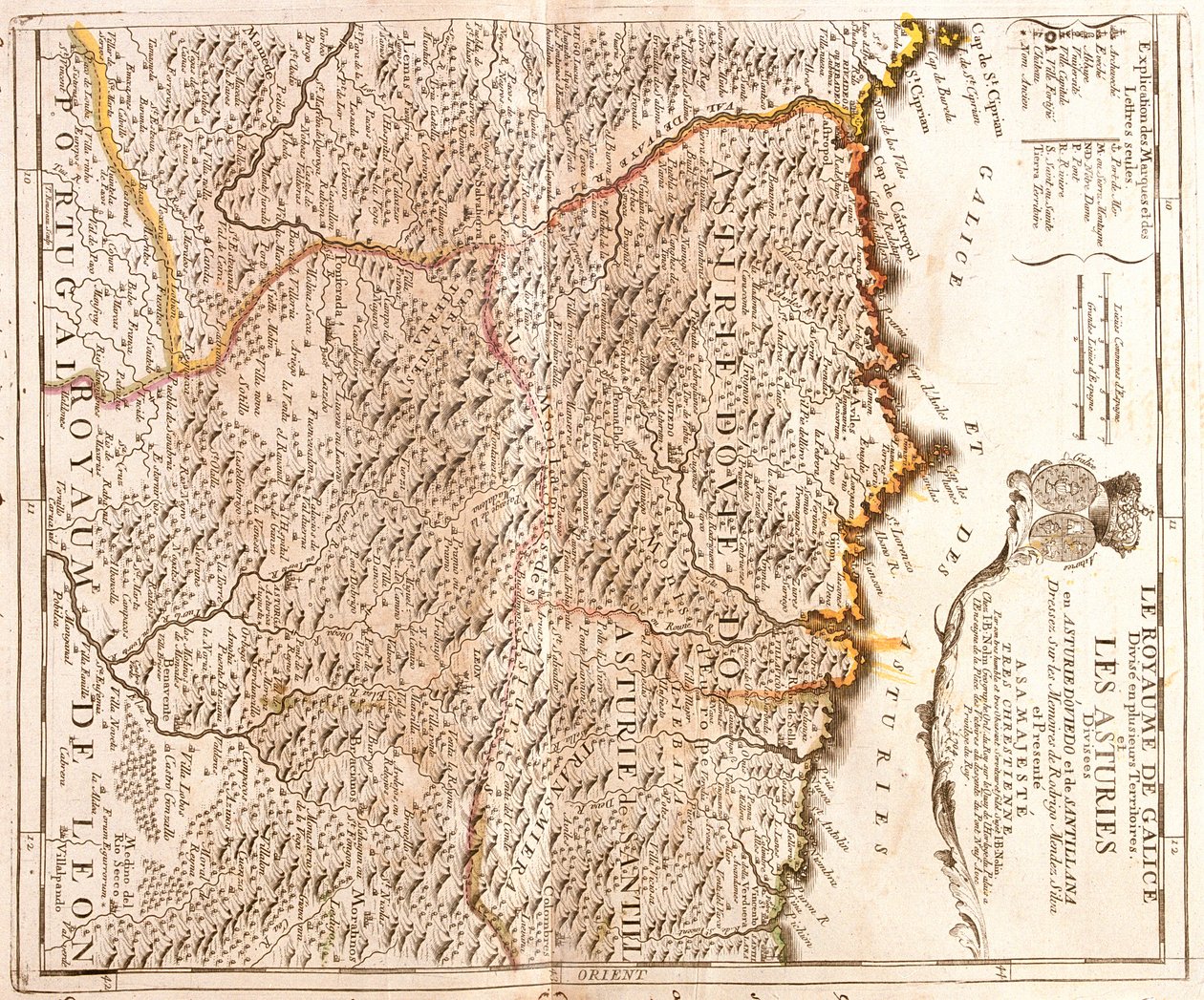 Galicien, Fürstentum Asturien, Kantabrien, Kastilien und León, Spanien von Jean Baptiste Nolin