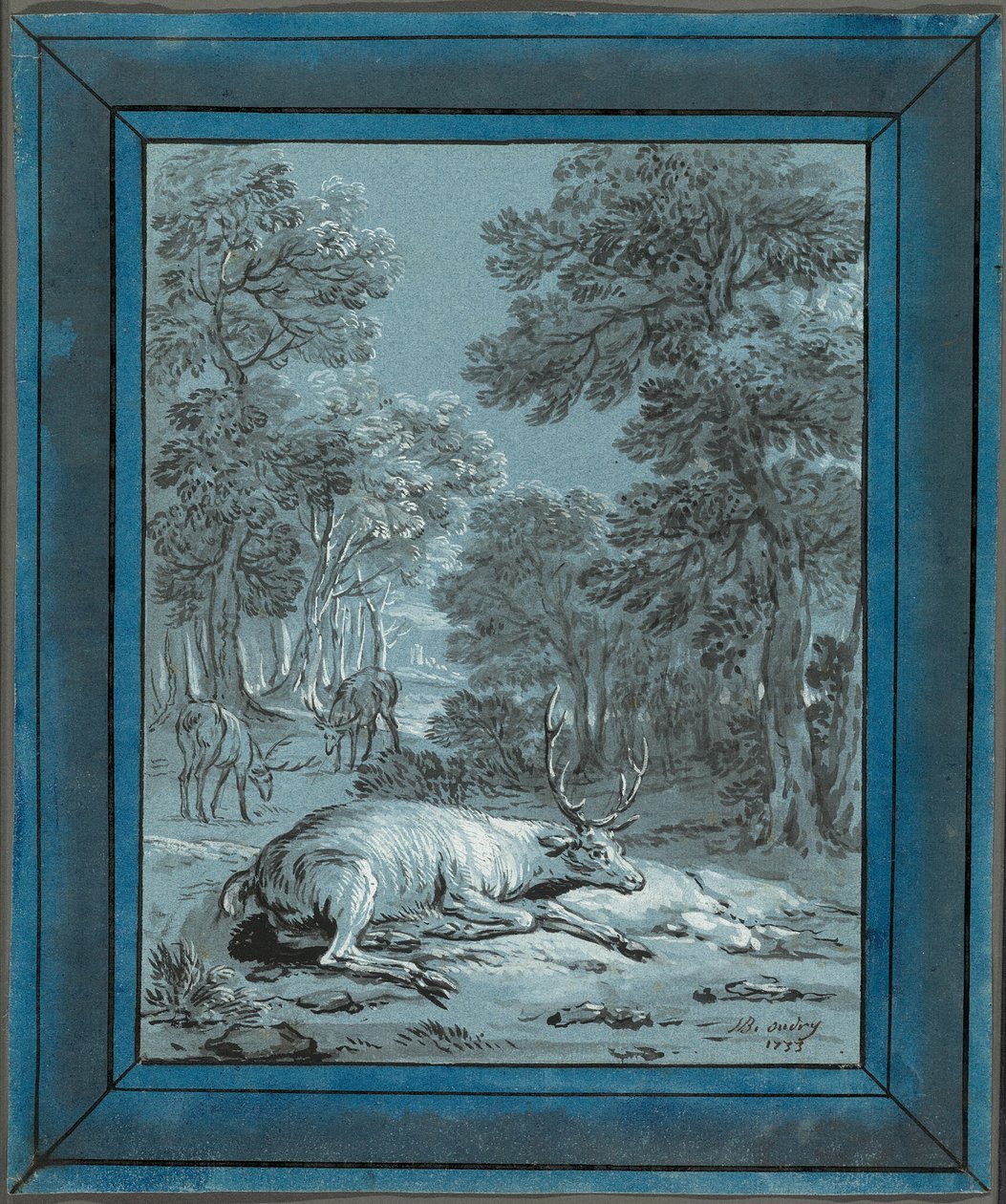 Der kranke Hirsch von Jean Baptiste Oudry