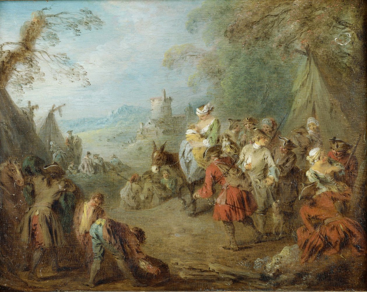Lager der Soldaten Halt von Jean-Baptiste Pater