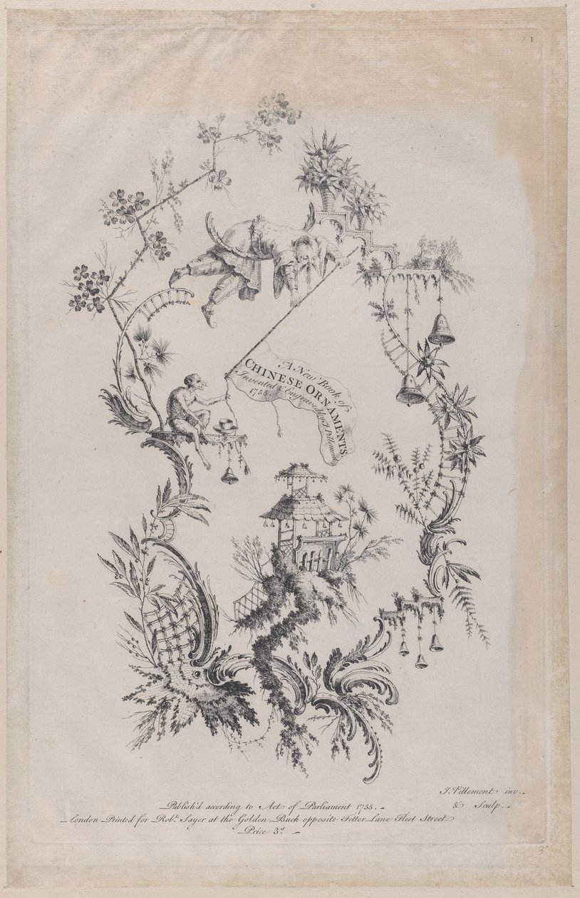 Ein neues Buch chinesischer Ornamente. Erfunden & graviert von J. Pillement, 1755 von Jean Baptiste Pillement