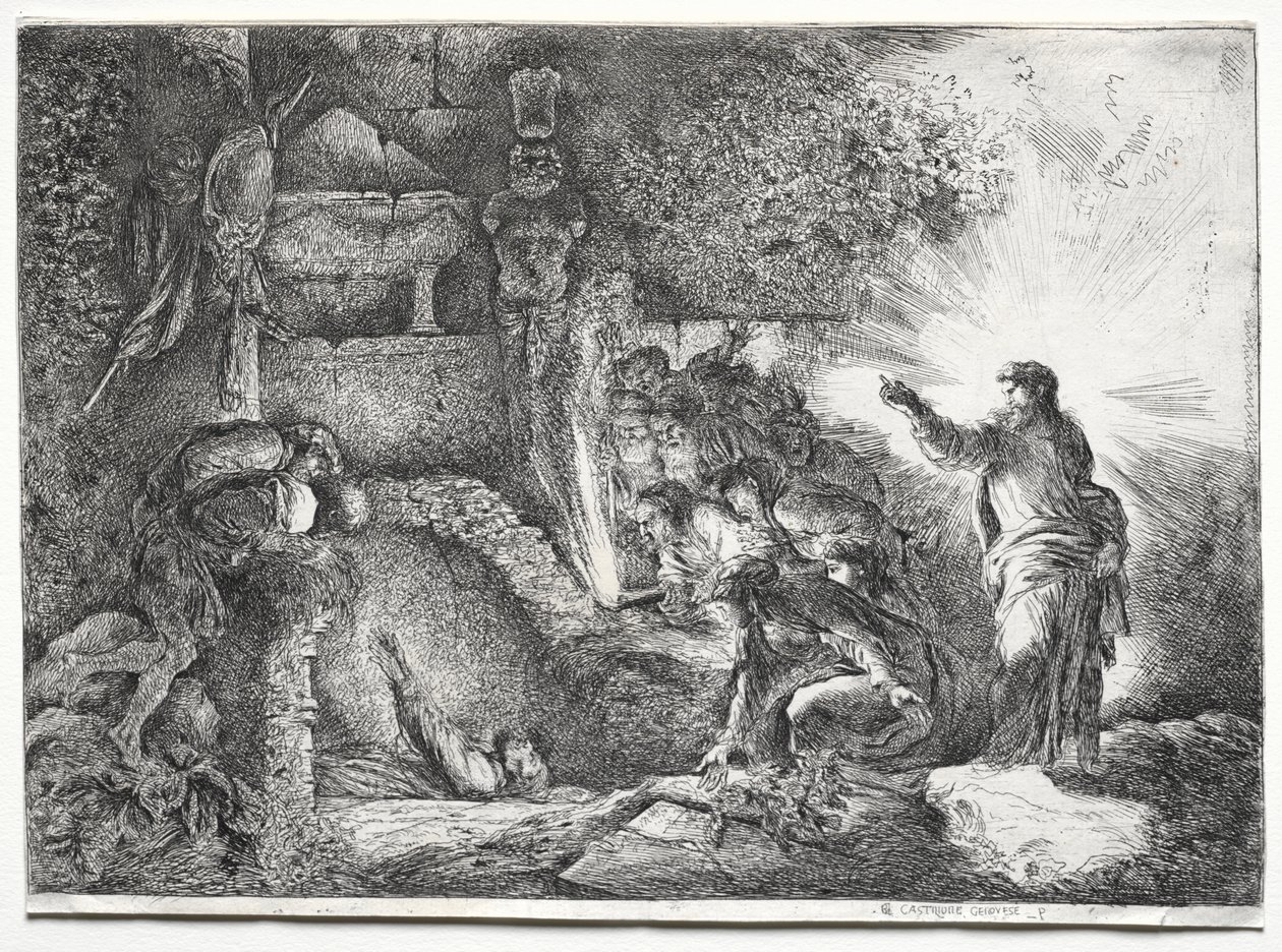 Die Auferstehung des Lazarus von Jean Baptiste Pillement