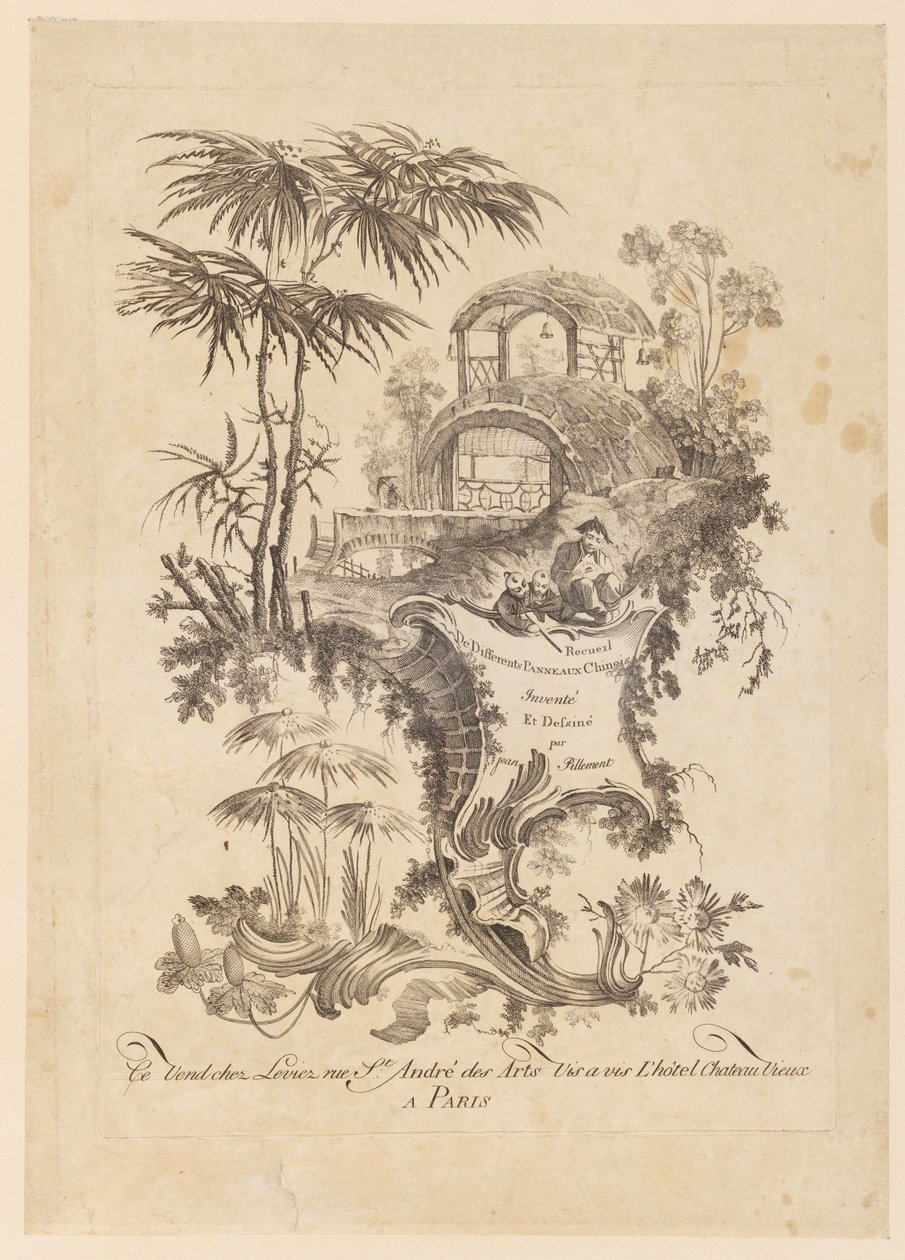 Titelseite, "Recueil De Differents Panneaux Chinois" von Jean Baptiste Pillement