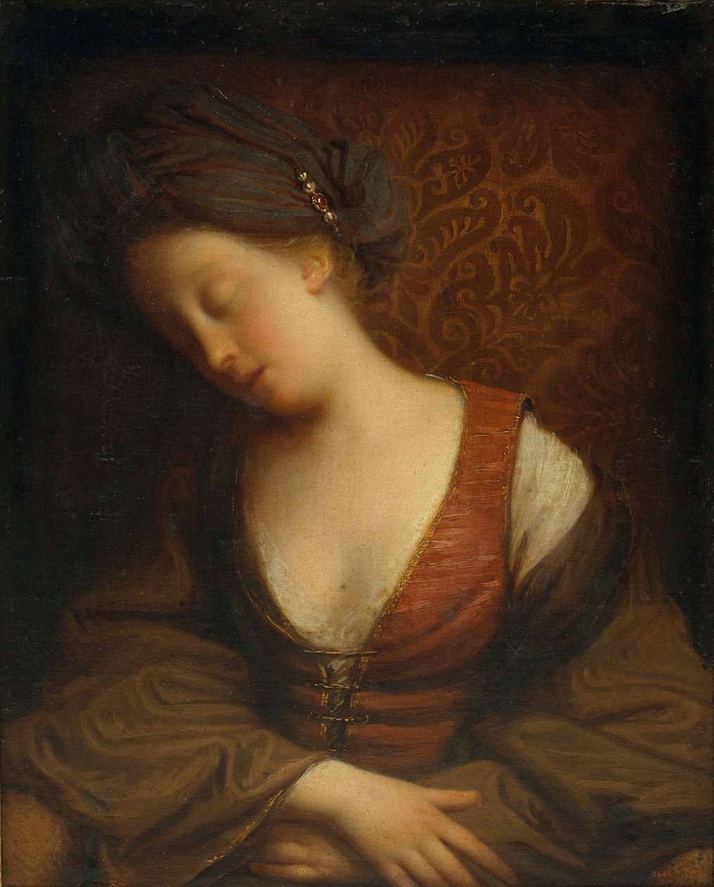 Schlafende junge Frau von Jean Baptiste Santerre