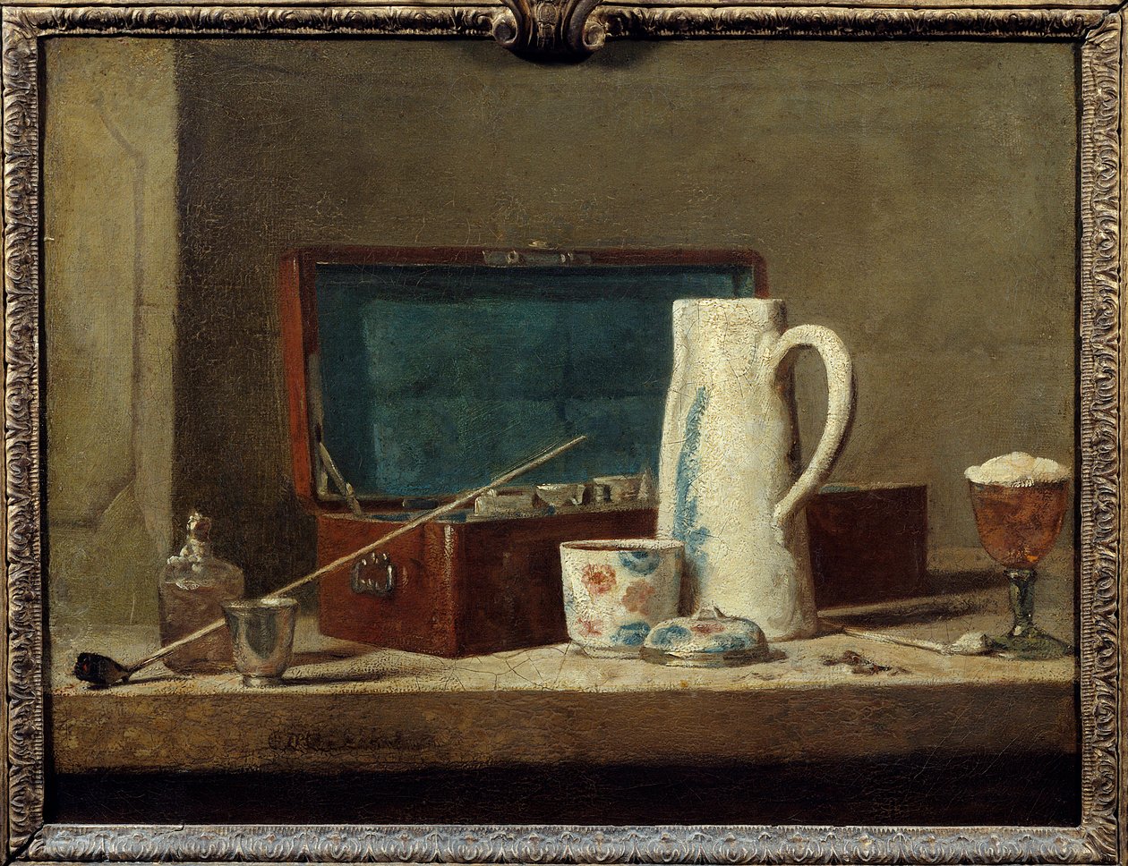 Pfeifen und Vase zum Trinken oder Rauchen von Jean-Baptiste Simeon Chardin