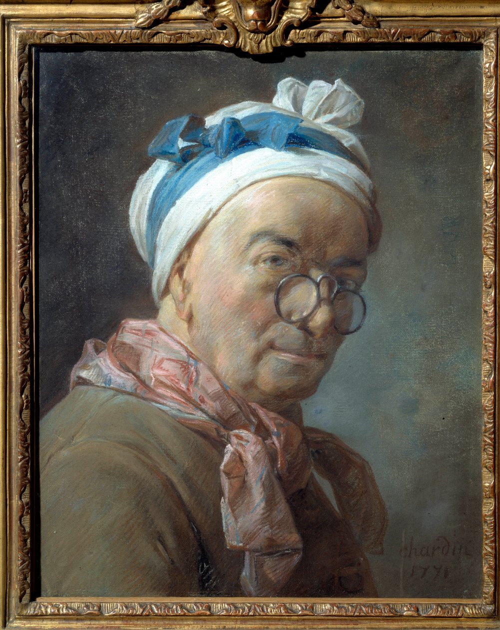 Selbstporträt von Jean Baptiste Simeon Chardin (1771) von Jean Baptiste Simeon Chardin