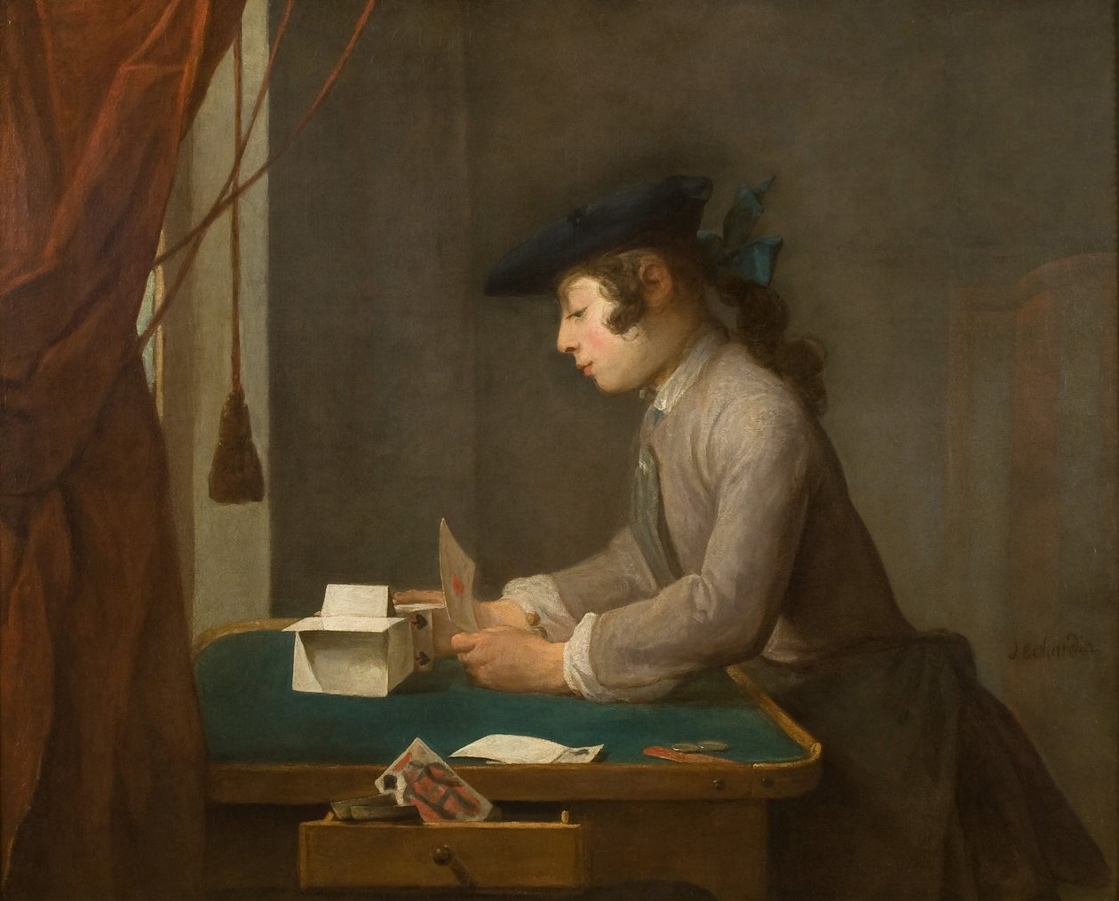 Das Kartenhaus von Jean Baptiste Simeon Chardin