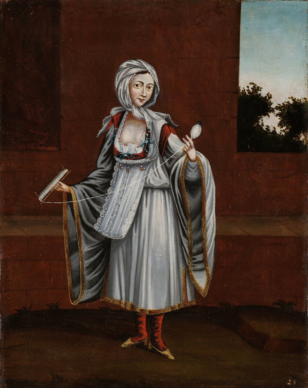 Frau von der Insel Kithnos (Thermia) von Jean Baptiste Vanmour (workshop of)