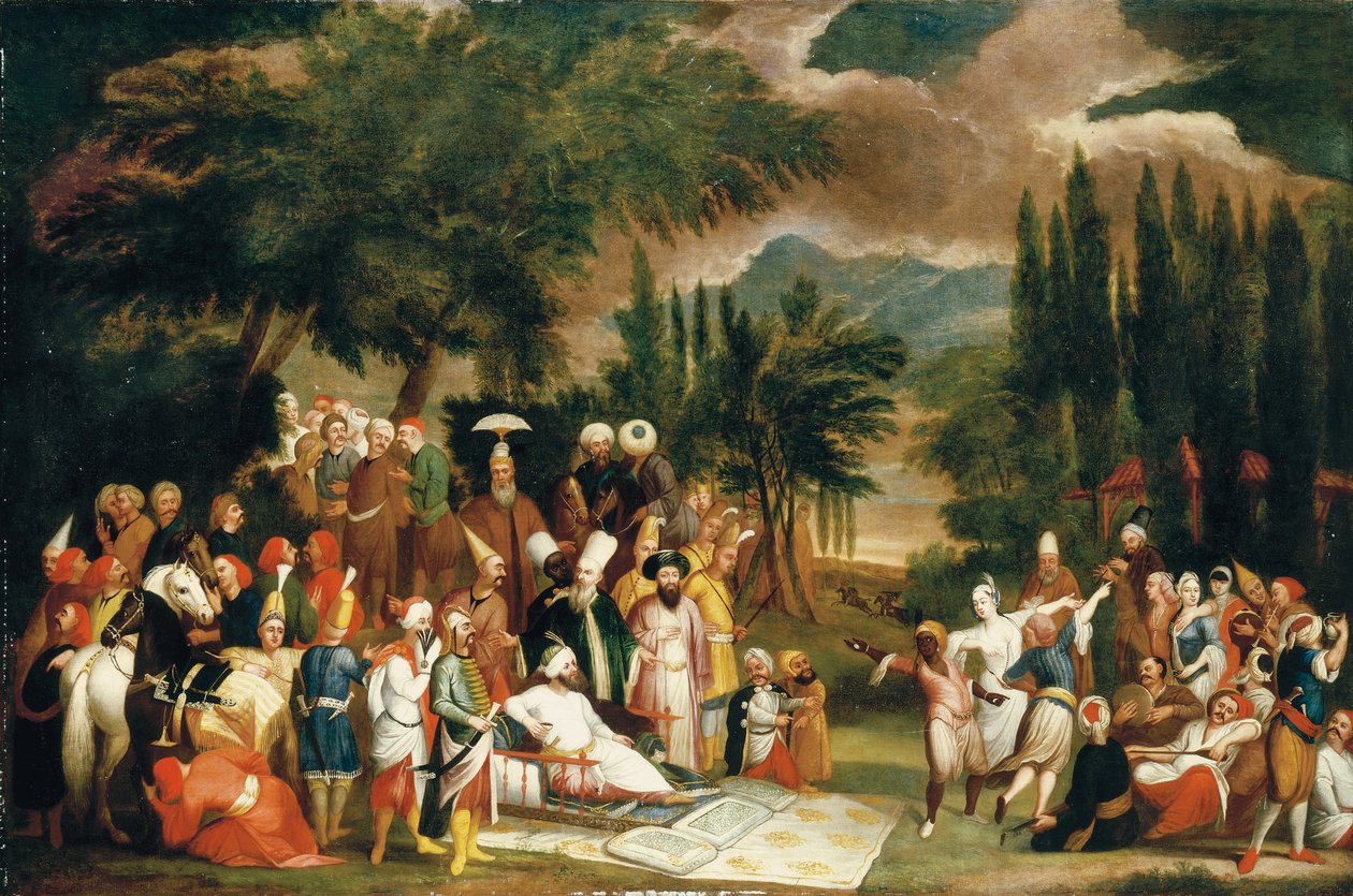 Die Jagdgesellschaft von Sultan Ahmed III. von Jean Baptiste Vanmour