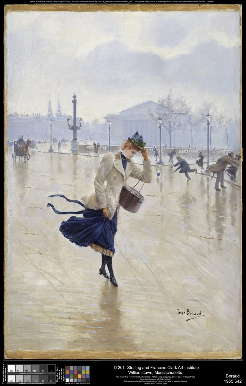 Windiger Tag, Place de la Concorde, ca. 1890 von Jean Beraud