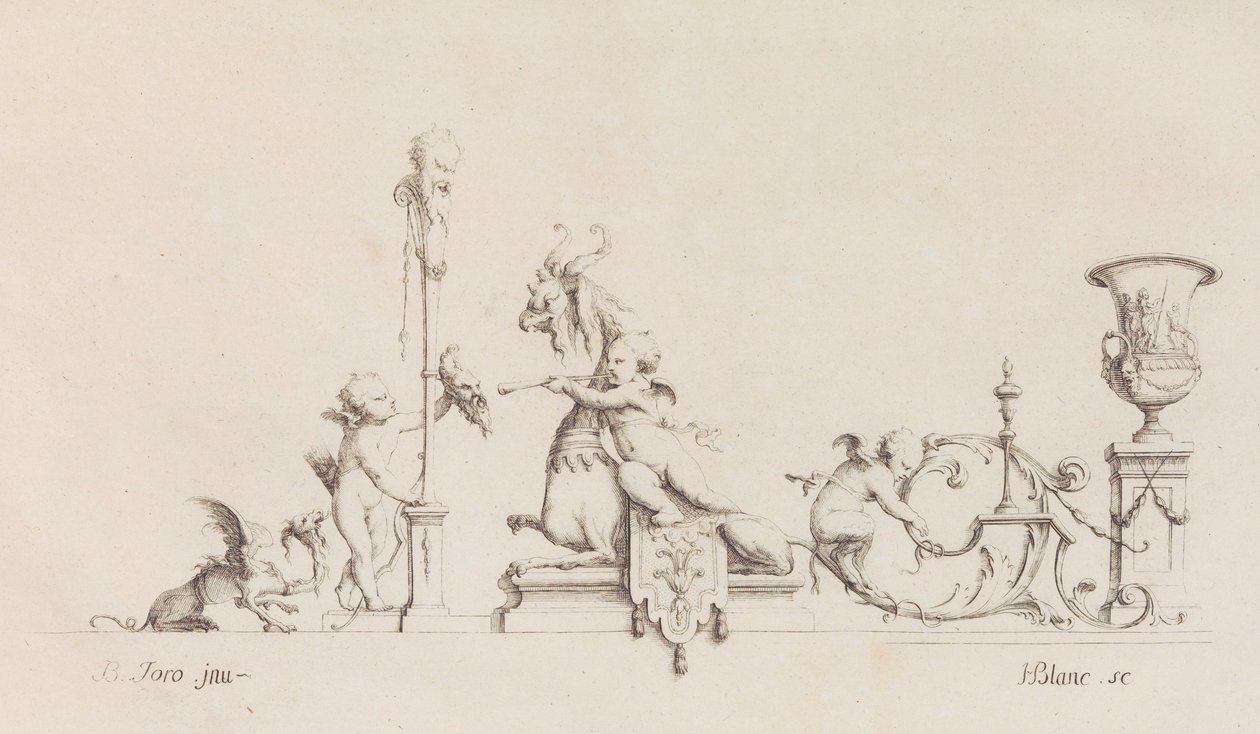Desseins a Plusieurs Usages Inventés par M. B. Toro, 1718 oder später von Jean Bernard Toro