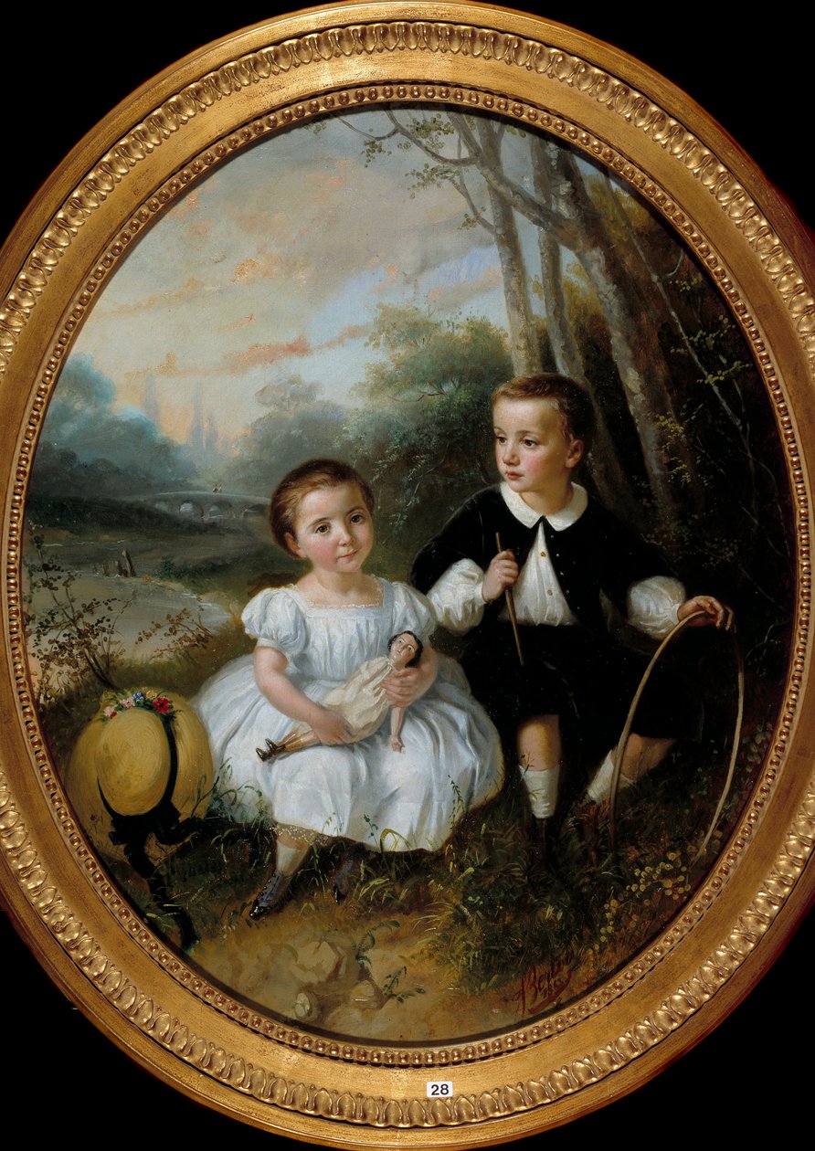 Das Kind mit dem Reifen von Jean Bertou