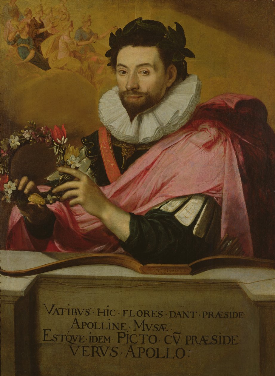Porträt von Jean de Caulet mit Apollos Krone, 1635 von Jean Chalette