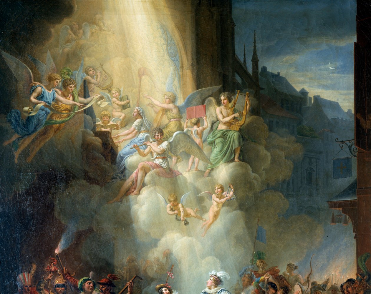 Detail der Bekehrung von Henri de Joyeuse von Jean Charles Tardieu