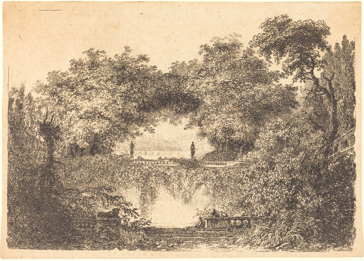 Der kleine Park von Jean Claude Richard de Saint Non after Jean Honoré Fragonard