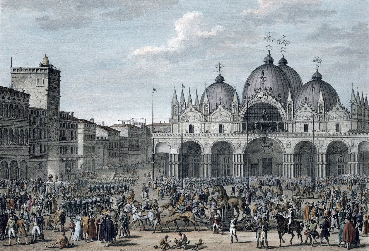 Der Einzug der Franzosen in Venedig, Floreal, Jahr 5 Mai 1797 von Jean Duplessis Bertaux