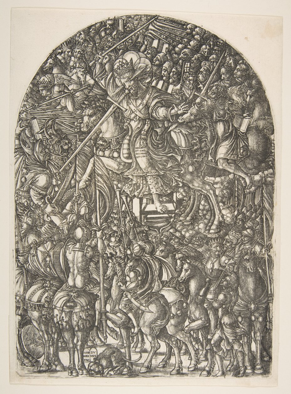 Christus auf einem weißen Pferd, aus der Apokalypse von Jean Duvet