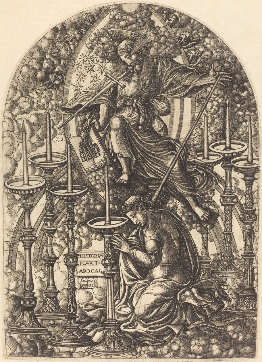 Der heilige Johannes sieht die sieben goldenen Leuchter von Jean Duvet