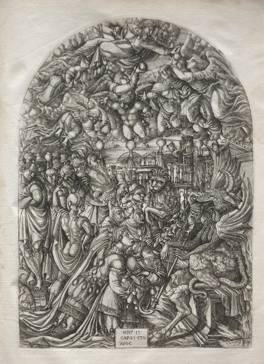 Die Apokalypse: Die Frau, mit der Sonne bekleidet, 1546-1556 von Jean Duvet