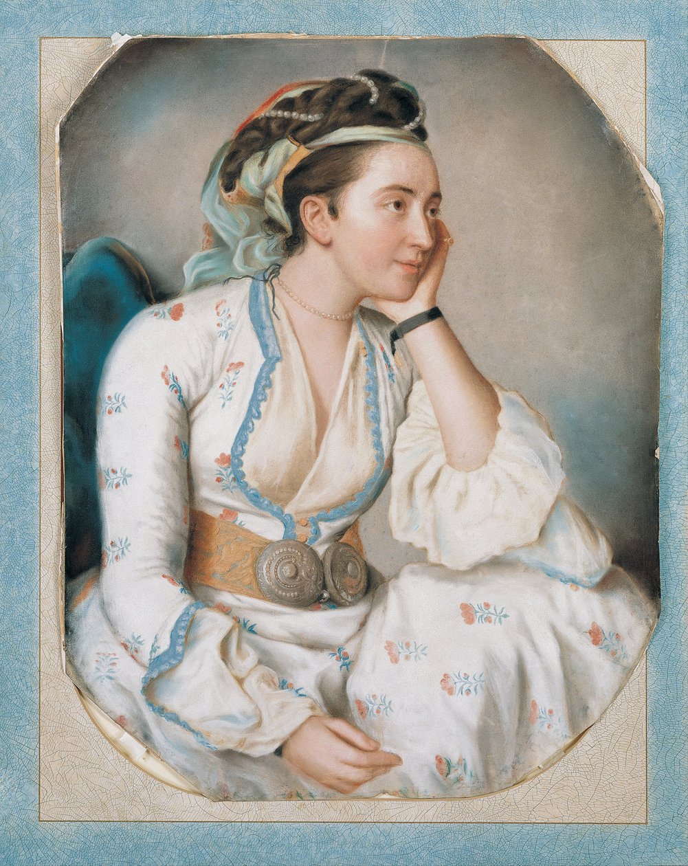 Frau in türkischer Kleidung, Mitte des 18. Jahrhunderts von Jean Étienne Liotard