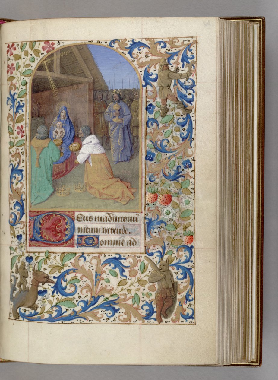 Die Anbetung der Könige Stundenbuch, 1450-1499 von Jean Fouquet
