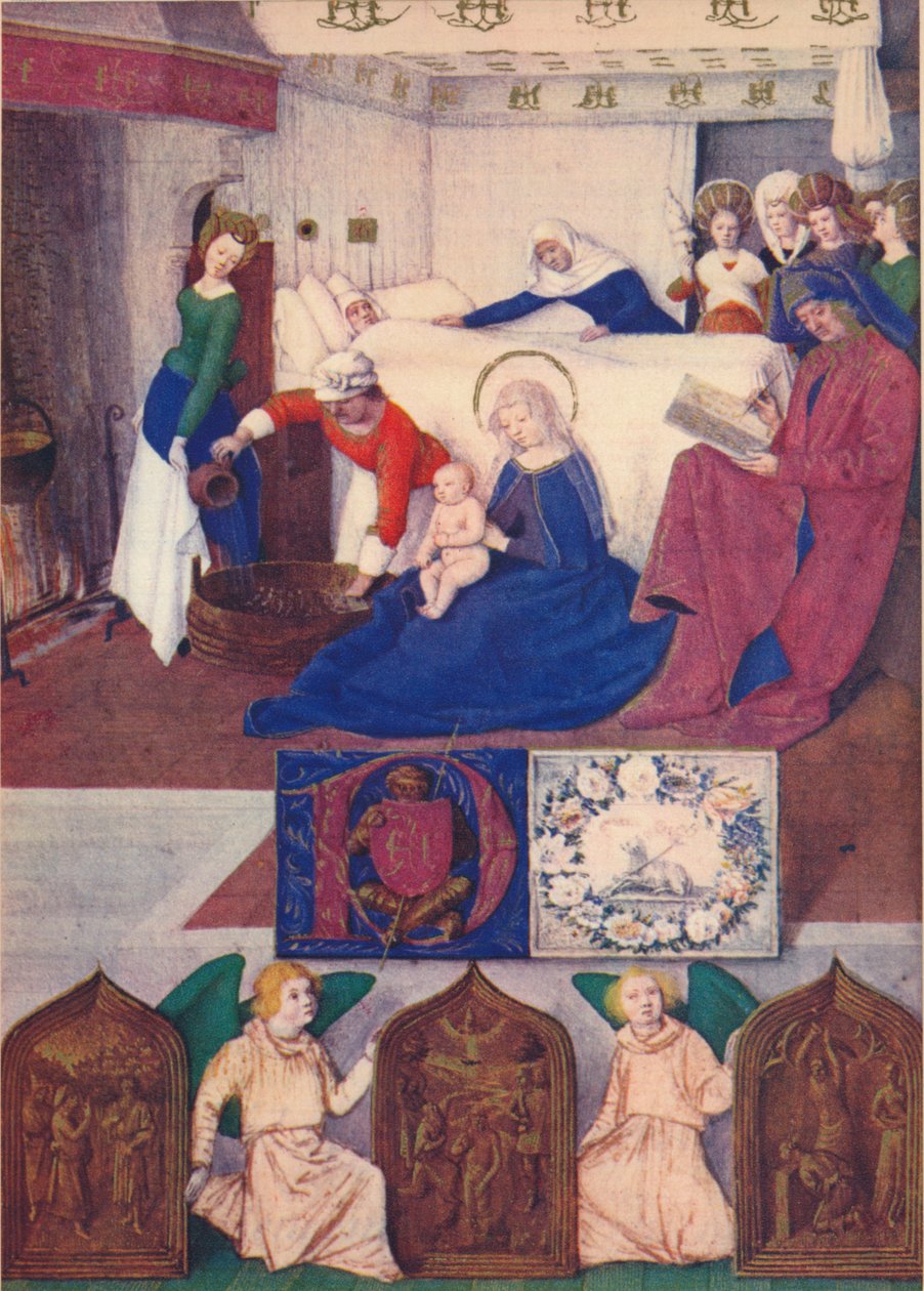 Die Geburt Johannes des Täufers, um 1455, 1939 von Jean Fouquet