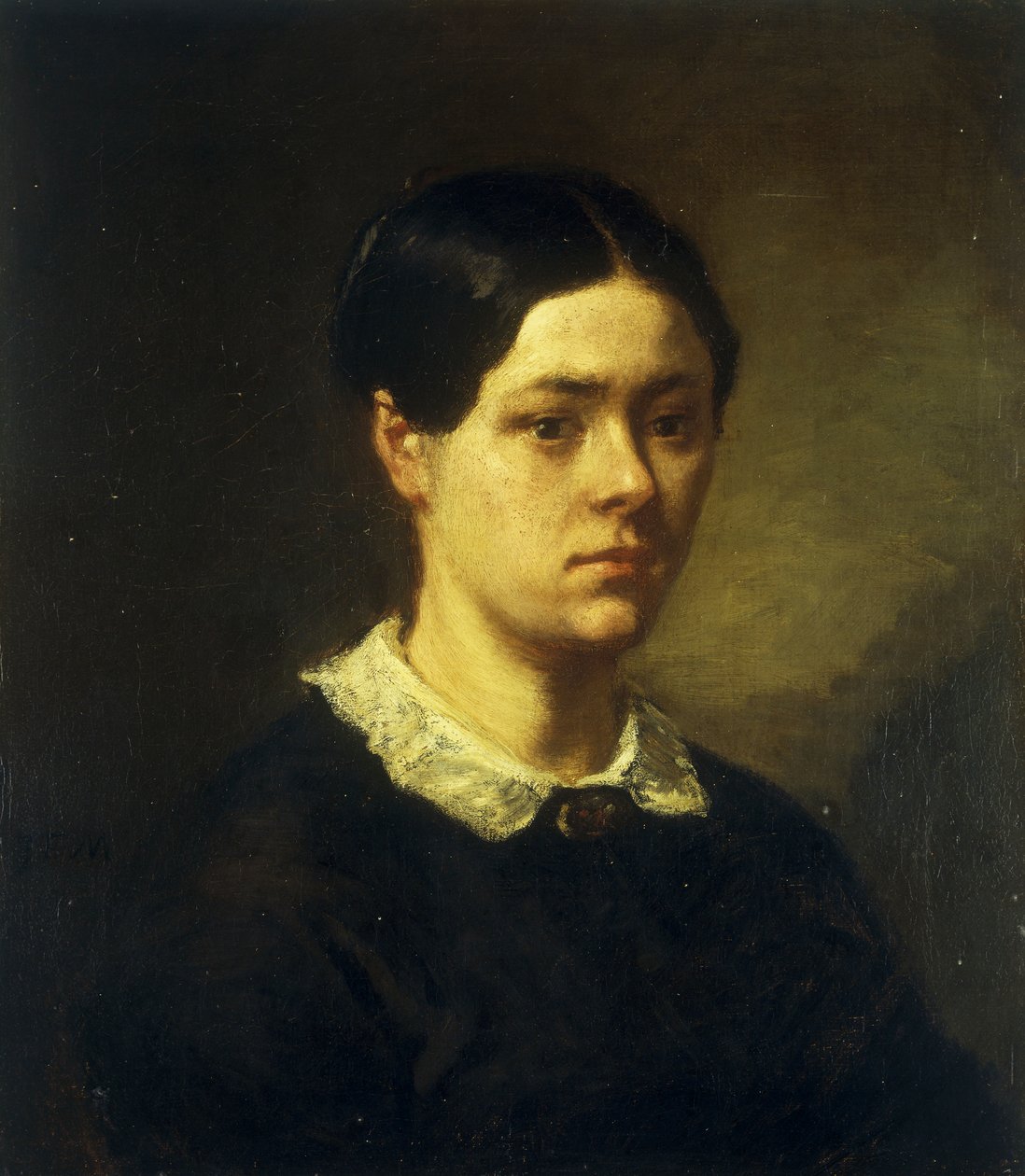 Porträt von Madame J.F. Millet, um 1844 von Jean Francois Millet