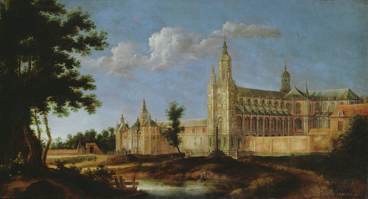 Ansicht der Abtei von Saint-Amand-les-Eaux, gegründet 647 von Jean Francois Neyts