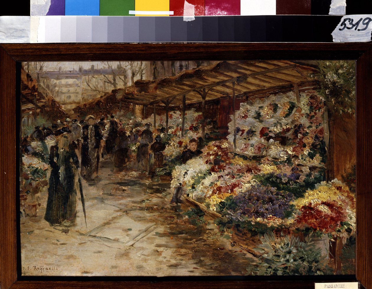 Blumenmarkt von Jean Francois Raffaelli