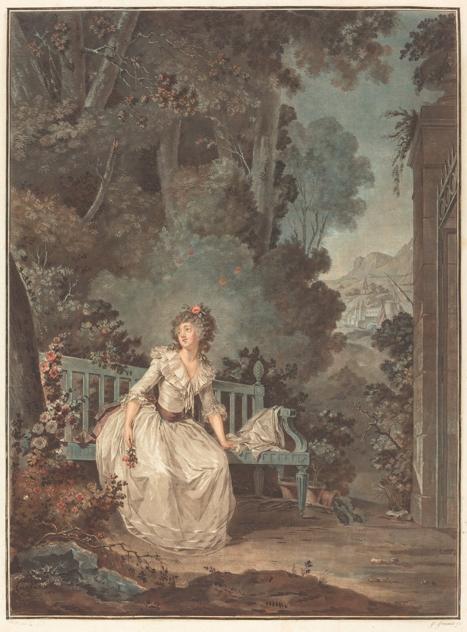 Nina, oder Die Frau, die vor Liebe verrückt wurde von Jean François Janinet after Claude Hoin