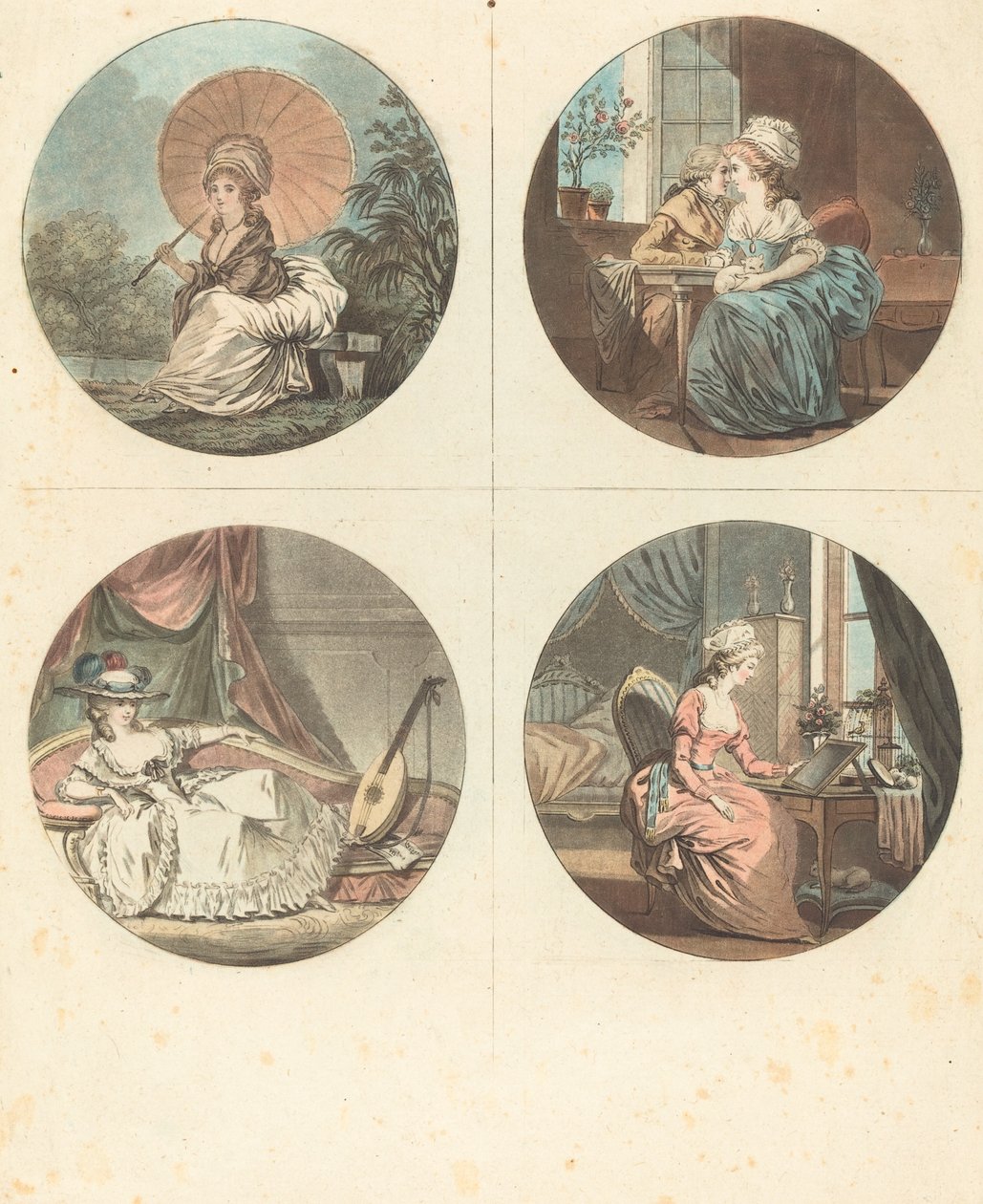Die Stunden des Tages von Jean François Janinet after Nicolas Lavreince